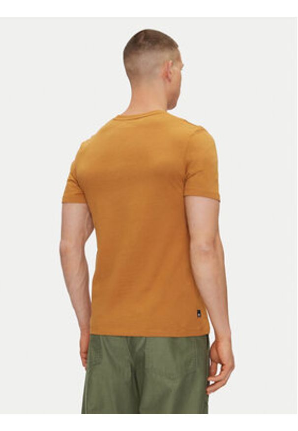 Timberland T-Shirt TB0A5WQQ Beżowy Regular Fit. Kolor: beżowy. Materiał: bawełna