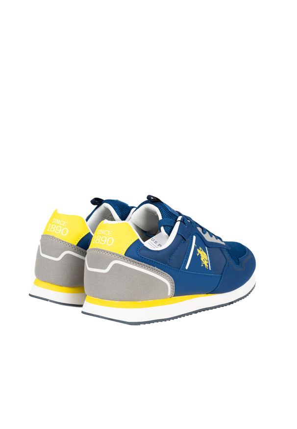 U.S. Polo Assn. Sneakersy "Nobil004" | Nobil004 | Mężczyzna | Niebieski. Kolor: niebieski. Materiał: skóra ekologiczna, materiał. Wzór: aplikacja, nadruk