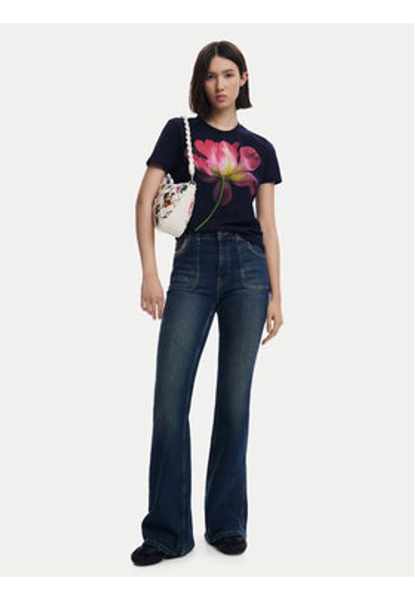 Desigual Torebka 25SAXPBQ Écru. Materiał: skórzane