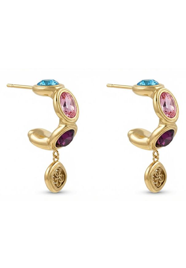 Kolczyki Guess. Materiał: złote. Kolor: złoty