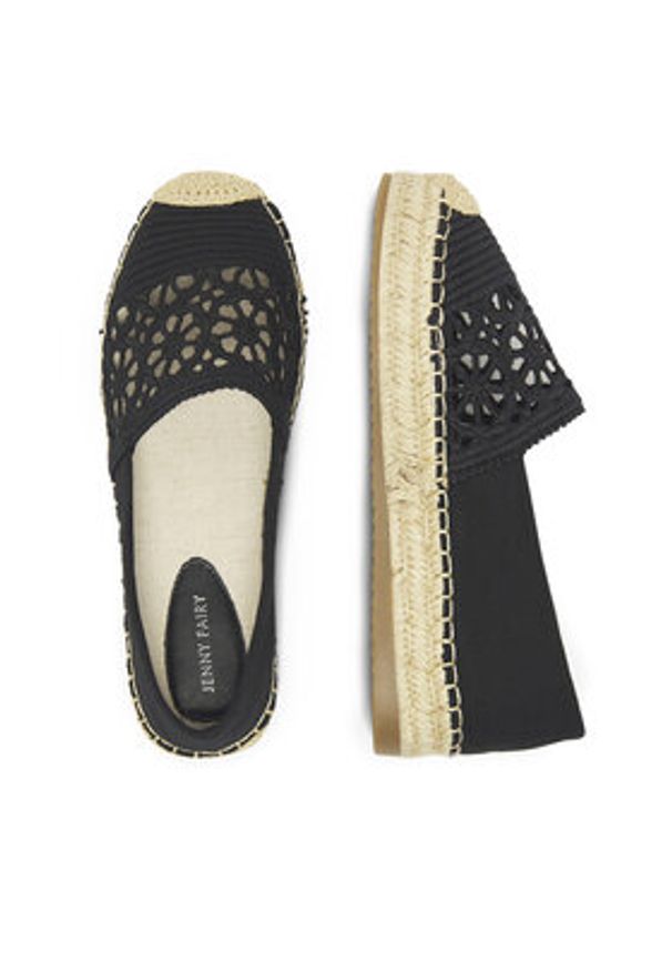 Jenny Fairy Espadryle WSS21119-01 Czarny. Kolor: czarny. Materiał: materiał