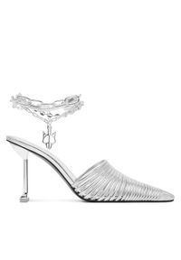 Naked Wolfe Klapki Chromed 00078 Srebrny. Kolor: srebrny. Materiał: skóra