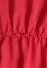 Born2be - Czerwona Sukienka z Wiskozy o Rozkloszowanym Kroju Folky. Okazja: na co dzień. Typ kołnierza: dekolt w kształcie V. Kolor: czerwony. Materiał: wiskoza. Styl: casual, elegancki #8