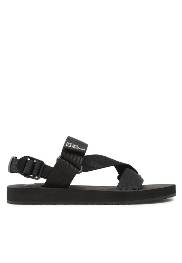 Jack Wolfskin Sandały Urban Entdeckung Belt Sandal W 4056801 Czarny. Kolor: czarny. Materiał: materiał