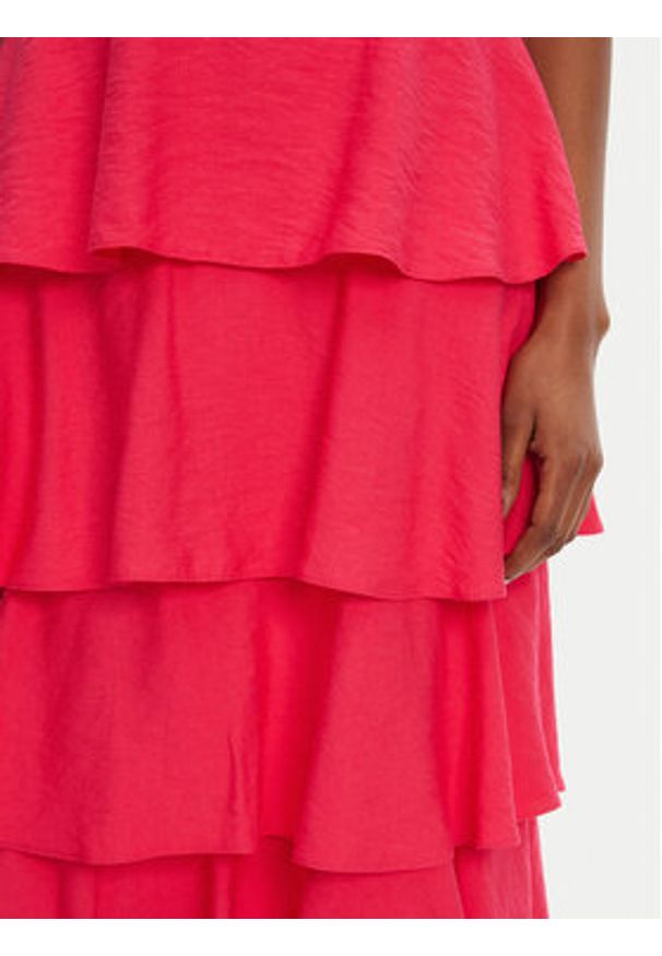 ACCESS FASHION Sukienka wieczorowa 53-3365-139 Różowy Slim Fit. Kolor: różowy. Materiał: wiskoza. Styl: wizytowy