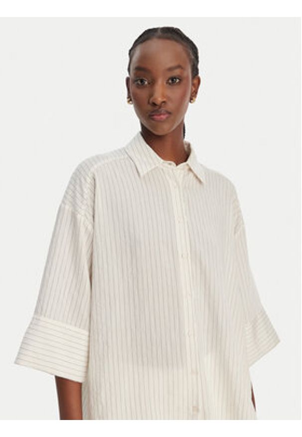 Eleh Koszula SS260297 Biały Relaxed Fit. Kolor: biały. Materiał: bawełna