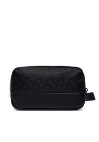 TOMMY HILFIGER - Tommy Hilfiger Kosmetyczka Th Nylon Jacquard Washbag AM0AM14508 Czarny. Kolor: czarny. Materiał: skóra #4
