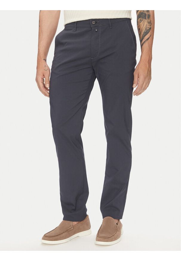 Pierre Cardin Chinosy C3 33730.1058 Granatowy Slim Fit. Kolor: niebieski. Materiał: bawełna