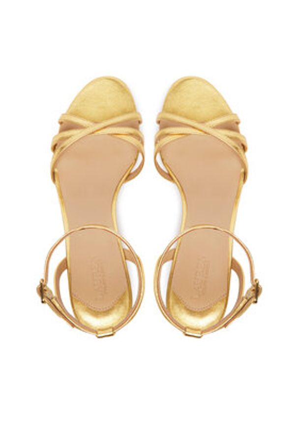 Lauren Ralph Lauren - LAUREN RALPH LAUREN Sandały Kendyl 802P10398001 Złoty. Kolor: złoty. Materiał: skóra