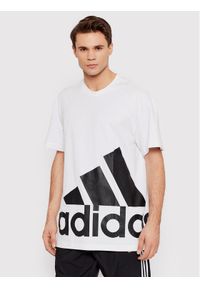 Adidas - adidas T-Shirt Essentials Giant Logo HE1829 Biały Relaxed Fit. Kolor: biały. Materiał: bawełna