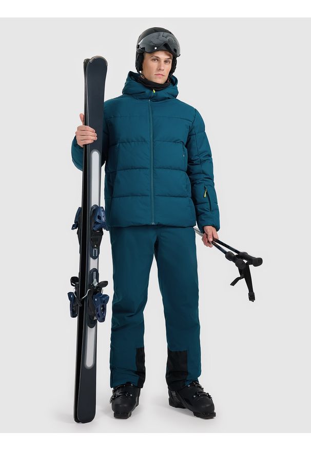 4f - 4F Spodnie narciarskie membrana 5000 męskie - granatowe XXL. Kolor: niebieski. Materiał: poliester, materiał. Wzór: gładki. Sezon: zima. Sport: narciarstwo