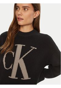 Calvin Klein Jeans Sweter Intrasia J20J224799 Czarny Relaxed Fit. Kolor: czarny. Materiał: bawełna #4