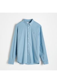 Reserved - Bawełniana koszula regular fit - Niebieski. Kolor: niebieski. Materiał: bawełna #1