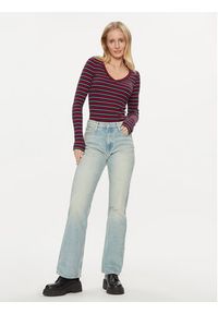 Tommy Jeans Bluzka Essential DW0DW17386 Kolorowy Slim Fit. Materiał: bawełna. Wzór: kolorowy