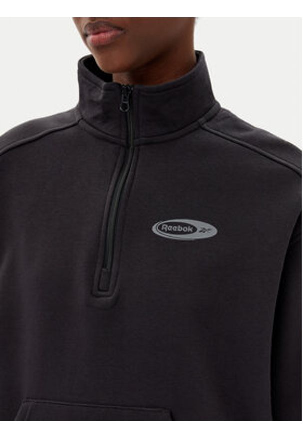 Reebok Bluza 100214264 Czarny Regular Fit. Kolor: czarny. Materiał: syntetyk