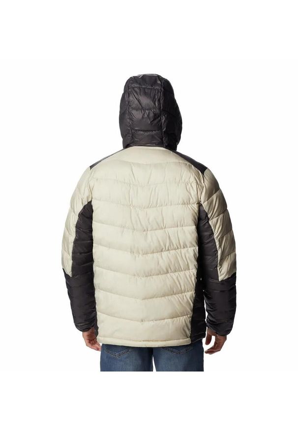 columbia - Kurtka Turystyczna Puchowa Męska Columbia Labyrinth Loop Hooded Jacket. Kolor: beżowy. Materiał: puch