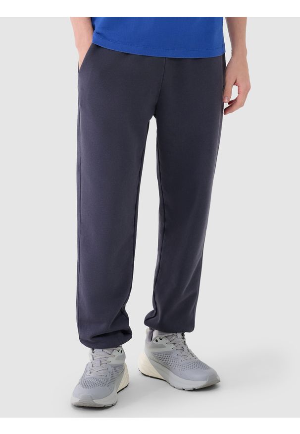 4f - 4F Spodnie dresowe joggery męskie - szare 3XL. Kolor: szary. Materiał: dresówka. Wzór: ze splotem, gładki