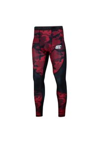 Legginsy sportowe męskie EXTREME HOBBY HAVOC. Kolor: czerwony. Materiał: elastan, poliester