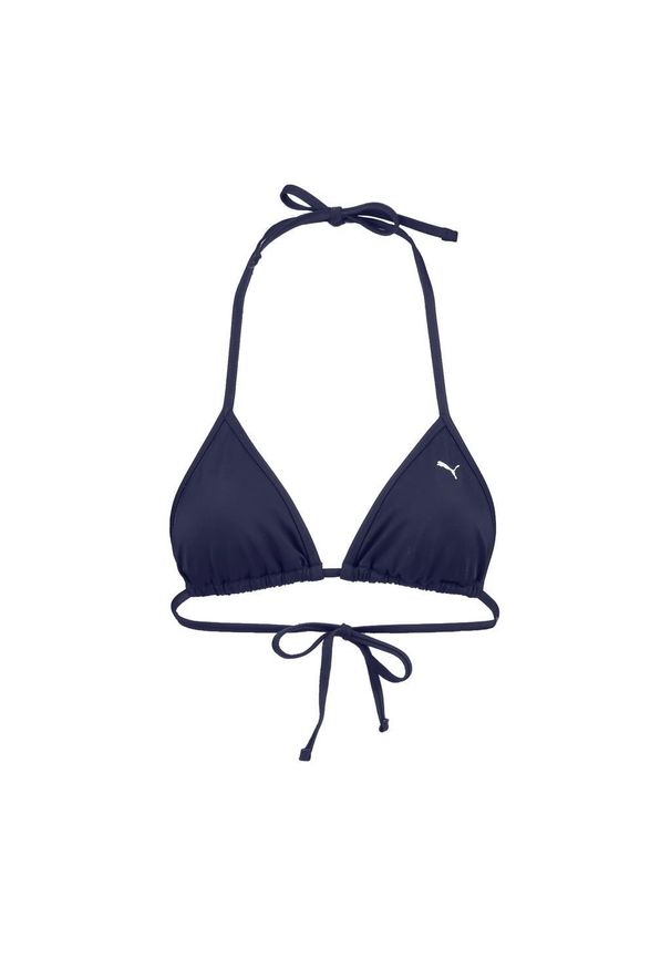 Damski trójkątny góra od bikini Puma, granatowy. Kolor: niebieski. Materiał: poliester