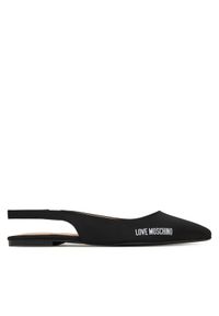 Love Moschino - LOVE MOSCHINO Baleriny JA11021G1NIM000036 Czarny. Kolor: czarny. Materiał: materiał #1