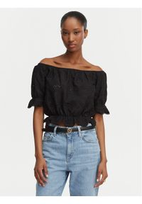 Guess Bluzka W6GP47 K3336 Czarny Regular Fit. Kolor: czarny. Materiał: bawełna #1