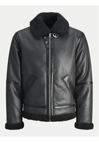 Jack & Jones - Jack&Jones Kurtka z imitacji skóry Cole Aviator 12261819 Czarny Regular Fit. Kolor: czarny. Materiał: skóra #3
