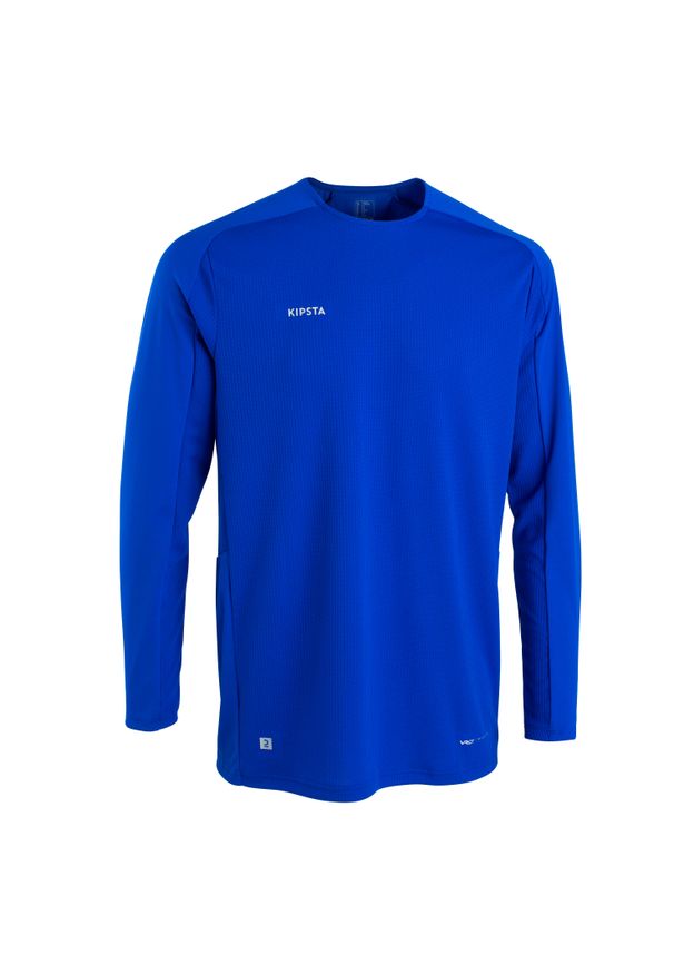 KIPSTA - Koszulka piłkarska z długim rękawem Kipsta Viralto Club. Kolor: niebieski. Materiał: materiał. Długość rękawa: długi rękaw. Długość: długie. Sport: piłka nożna