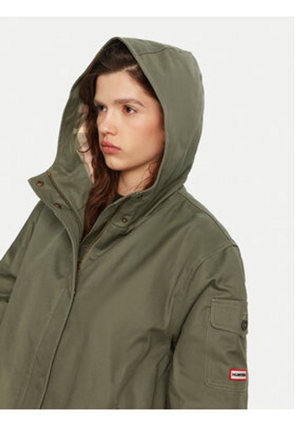 Hunter Parka Hanley HARW0015242 Zielony Regular Fit. Kolor: zielony. Materiał: bawełna