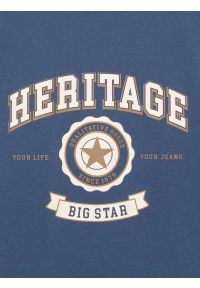 Big-Star - Koszulka męska z nadrukiem niebieska Feren 402. Okazja: na co dzień. Kolor: niebieski. Materiał: bawełna, jeans, materiał. Wzór: nadruk. Styl: casual, klasyczny #2