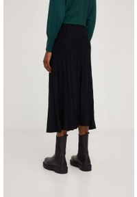 Answear Lab spódnica kolor czarny maxi rozkloszowana. Kolor: czarny. Materiał: dzianina. Wzór: gładki. Styl: wakacyjny #2