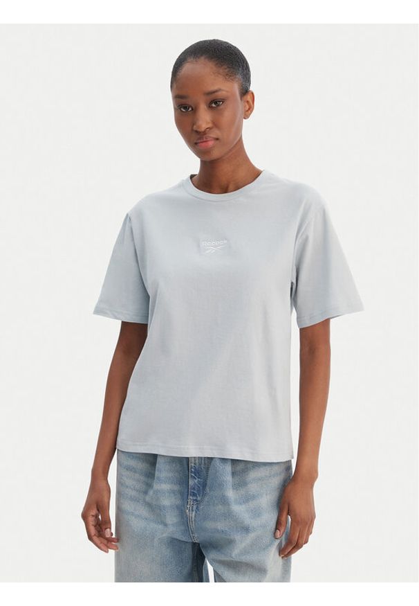 Reebok T-Shirt Suzie RK25505CCW Błękitny Relaxed Fit. Kolor: niebieski. Materiał: bawełna