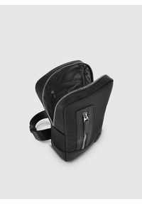 Pako Lorente - PAKO LORENTE – Czarna torba saszetka na ramię. Kolor: czarny. Materiał: skóra, nylon #6