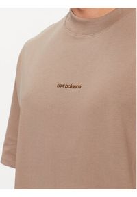 New Balance T-Shirt Athletics Linear T-Shirt MT33560 Brązowy Regular Fit. Kolor: brązowy. Materiał: bawełna