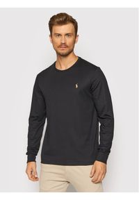 Polo Ralph Lauren Longsleeve 710760121 Czarny Slim Fit. Typ kołnierza: polo. Kolor: czarny. Materiał: bawełna. Długość rękawa: długi rękaw