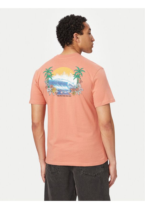 Quiksilver T-Shirt EV Barrel Paradise EQYZT08285 Różowy jasny Regular Fit. Kolor: różowy. Materiał: bawełna
