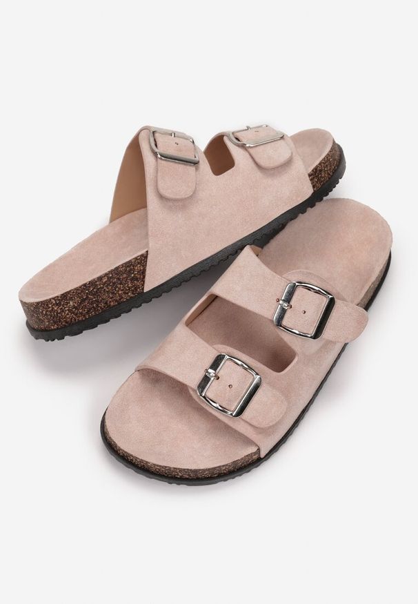 Renee - Różowe Klapki Dorinore. Okazja: na co dzień. Kolor: różowy. Styl: casual
