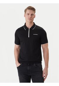 Karl Lagerfeld - KARL LAGERFELD Polo 745003 562200 Czarny Regular Fit. Typ kołnierza: polo. Kolor: czarny. Materiał: bawełna #1