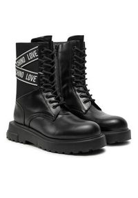 Love Moschino - LOVE MOSCHINO Trzewiki JA24094G1LIA700A Czarny. Kolor: czarny. Materiał: skóra #4