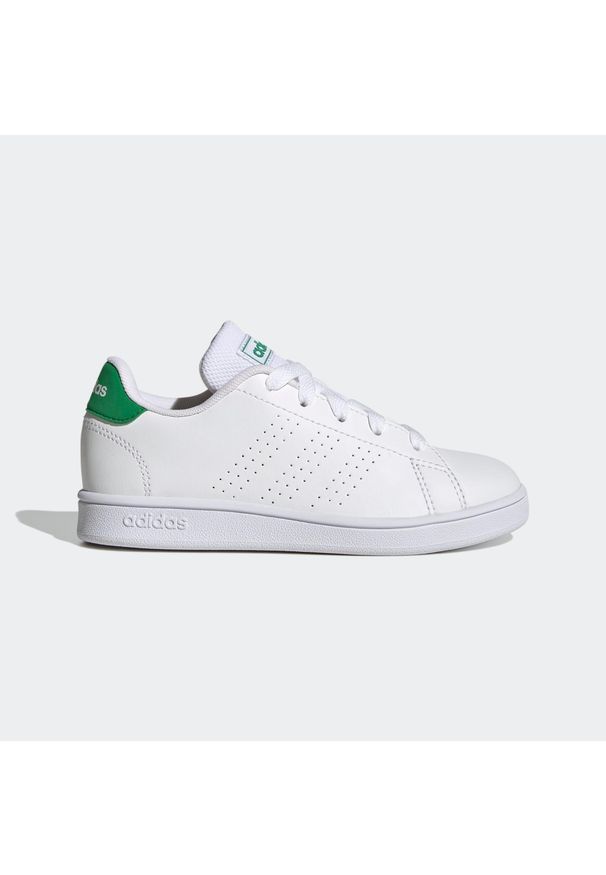 Adidas - Buty Advantage K Rozmiar 38 2/3 - GY6995 Biały. Kolor: biały, wielokolorowy, zielony, czarny. Materiał: materiał. Model: Adidas Advantage