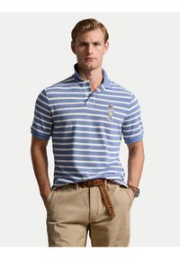 Polo Ralph Lauren Polo 710941863001 Niebieski Custom Slim Fit. Typ kołnierza: polo. Kolor: niebieski. Materiał: bawełna