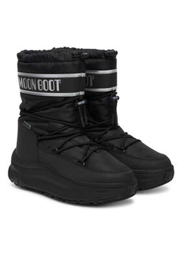 Moon Boot Śniegowce 80D2490010 Czarny. Kolor: czarny. Materiał: skóra