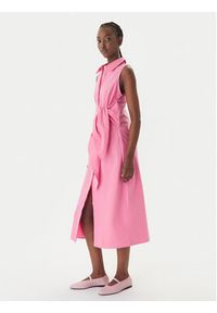 LOLA CASADEMUNT Sukienka koszulowa LS2616085 Różowy Regular Fit. Kolor: różowy. Materiał: bawełna. Typ sukienki: koszulowe #3