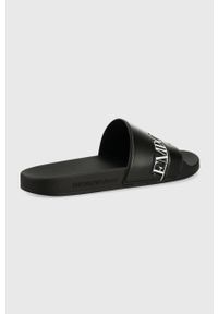 Emporio Armani Underwear klapki kolor czarny. Kolor: czarny. Materiał: materiał