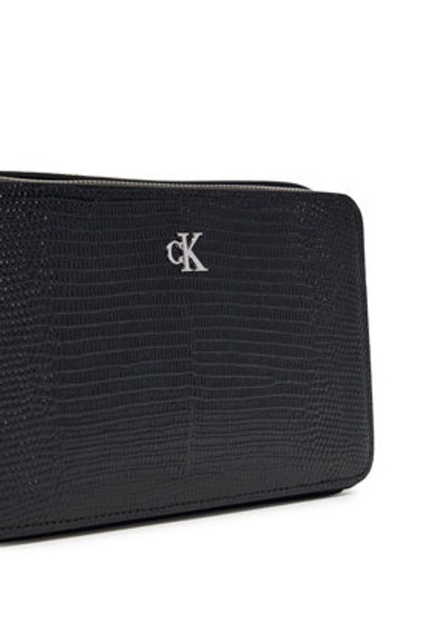 Calvin Klein Torebka Lizard Embossed Lthr Mini Wallet LV04F1071G Czarny. Kolor: czarny. Materiał: skórzane