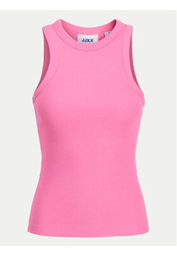 JJXX Top 12224661 Różowy Rib Fit. Kolor: różowy. Materiał: bawełna