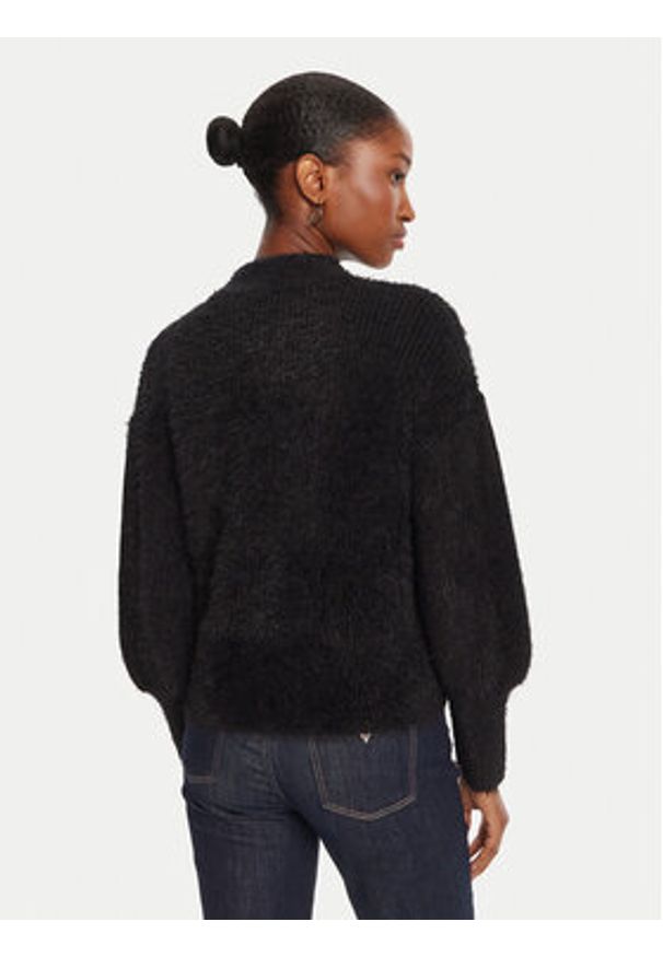 Guess Sweter W4BR25 Z3BH0 Czarny Regular Fit. Kolor: czarny. Materiał: syntetyk