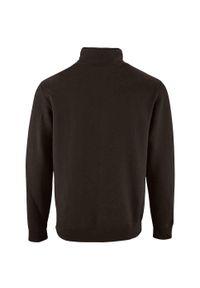 SOL'S - Sweter Męski Stan Zip Z Kołnierzem Stojącym. Kolor: czarny