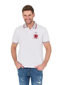 Aeronautica Militare - AERONAUTICA MILITARE Biała męska koszulka Polo M.C., Rozmiar XL. Typ kołnierza: polo. Kolor: biały #6