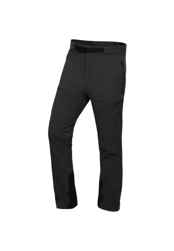 ALPINE PRO - Męskie spodnie Softshell Alpine Pro Zebin 52 - Wodoodporne i Elastyczne. Kolor: zielony. Materiał: elastan, nylon. Długość: długie