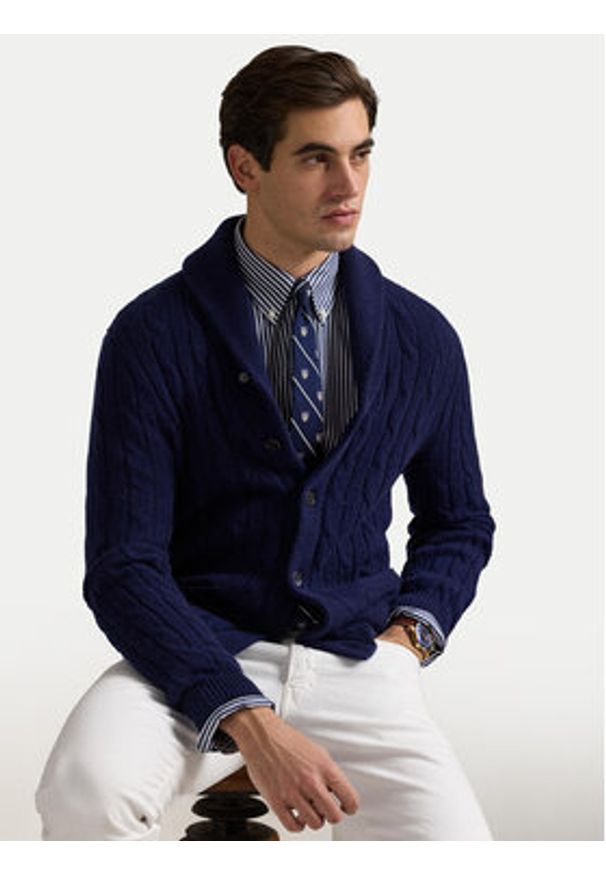 Polo Ralph Lauren Koszula 710929346017 Niebieski Custom Fit. Typ kołnierza: polo. Kolor: niebieski. Materiał: bawełna